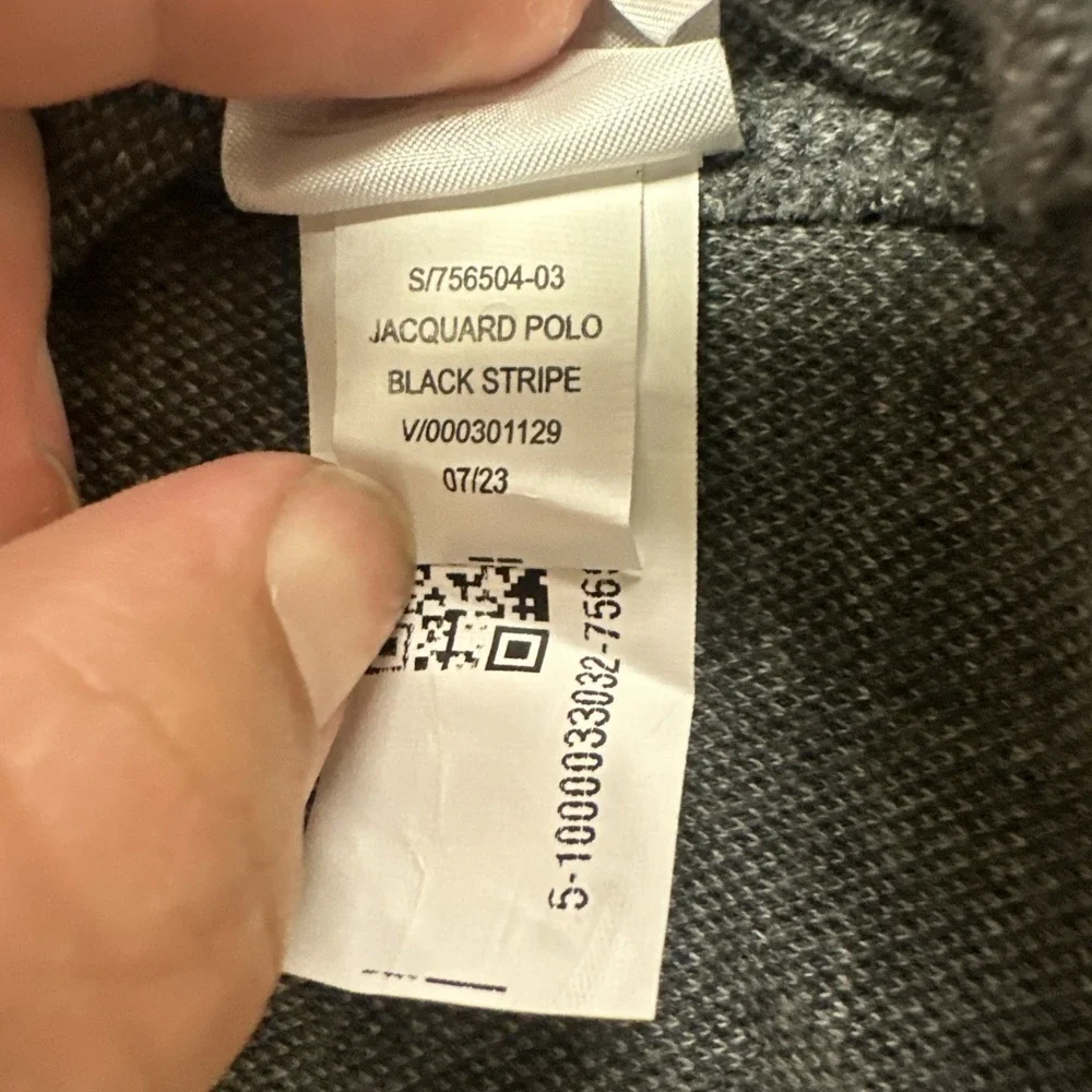 NWT Banana Republic Gray White Short Polo Mens Size‎ XXL Shirt Stripe